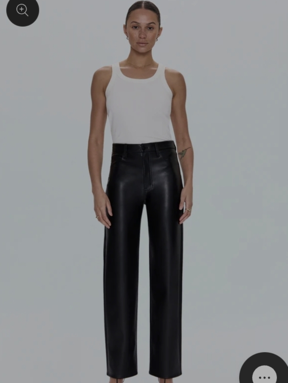 PISTOLA NWOT HIGH RISE STRETCHY LEATHER STRAIGHT LEG PANTS SIZE 29 LINED
